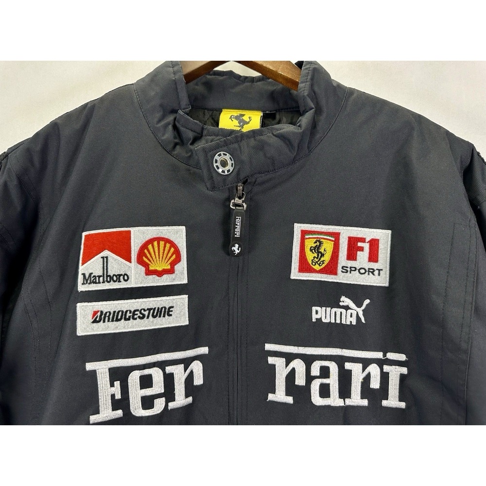 Ferrari F1 Jacket Embroidered patches Racing Jacket Old Sponsors Sz XL Vintage